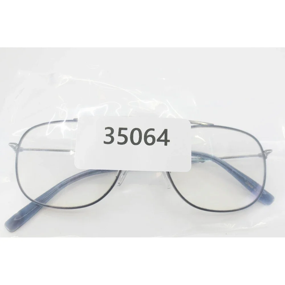T-Charge Titanium T1288T 06A Gunmetal Blue Aviator Eyeglass Frames 52-18-145